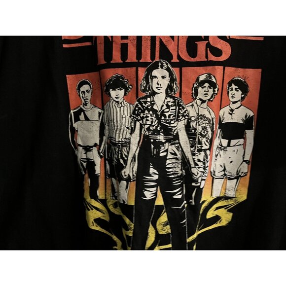 Stranger Things Netflix 100% Cotton Black Graphic Tshirt 3XL Unixex Men's Ladies - Picture 2 of 5